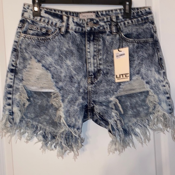 Distressed Denim Shorts - Picture 1 of 3